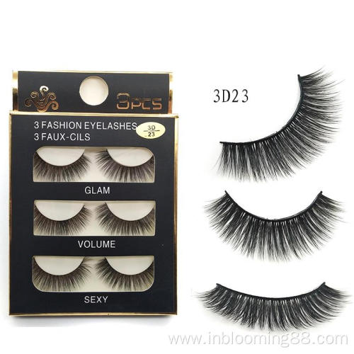 3 Pairs Natural 5D Wholesale False Eyelashes